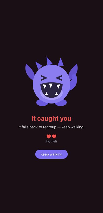 It caught you: one heart lost